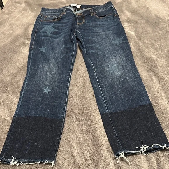 CABi Boyfriend Jeans With Celebrity Star-Design Women's Jeans Style #3937 EUC - Picture 6 of 14